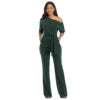 Hot Sale Professional Women's Fashion Solid Color Asymmetrical One-piece Jumpsuits