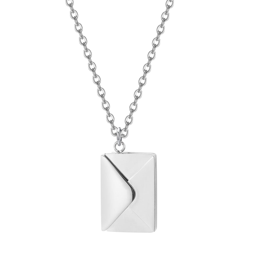 Personalized Custom Envelope Custom Photo Engraved Name Necklace Pendant - MERGE.DAY.1.FREESTYLE