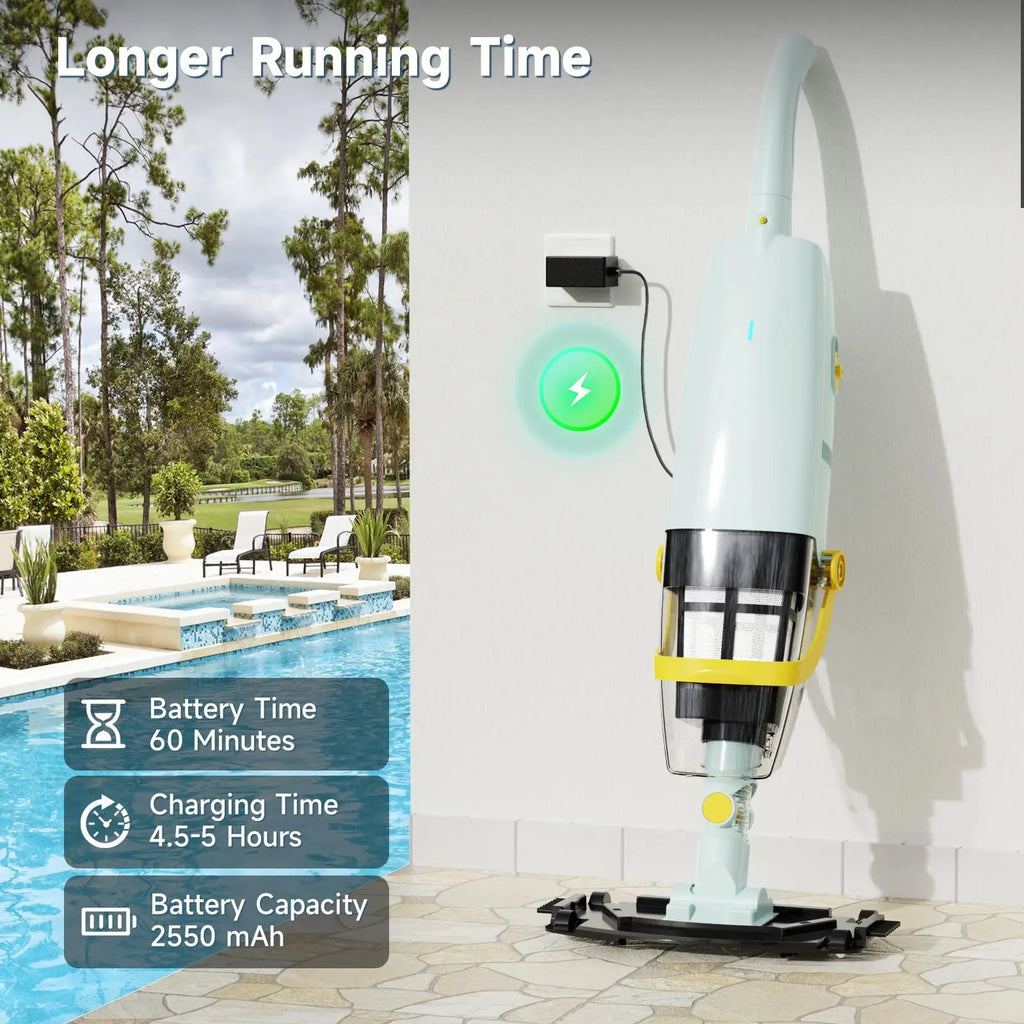 Blossom YM-S1-03 Pool Vacuum Cleaner Rechargeable Cordless Handheld Pool Spa Cleaner for Spas Small Pools Clean Sand and Debris - MERGE.DAY.1.FREESTYLE