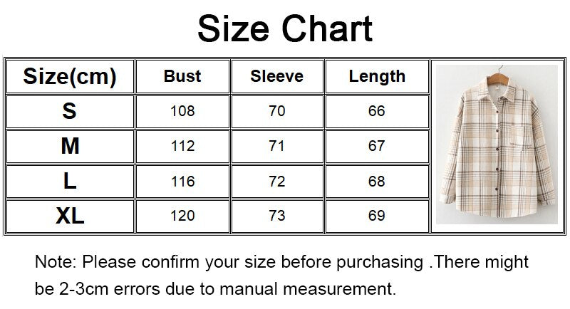 Velvet Thicken Plaid Shirts Blouses Autumn Winter Warm Shirts - MERGE.DAY.1.FREESTYLE