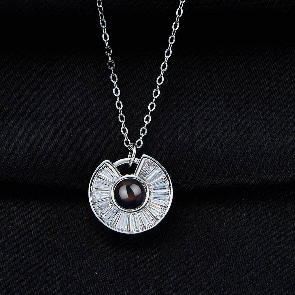 Custom Photo Necklace Flower Necklace Valentine's Day Romantic Gift - MERGE.DAY.1.FREESTYLE