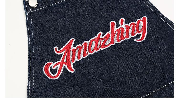 American Embroidery Denim Overalls Women Jean Jumpsuits Loose Straight Wide Leg Pants - MERGE.DAY.1.FREESTYLE