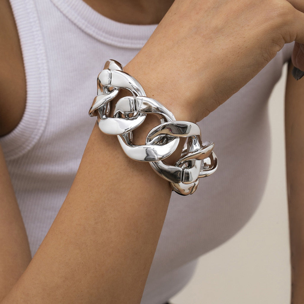 Hip Hop Thick Link Chain Bracelet Women's CCB Material - MERGE.DAY.1.FREESTYLE