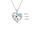 Delicate Dolphin 2-8 Name Necklace Customized Heart Pendant - MERGE.DAY.1.FREESTYLE