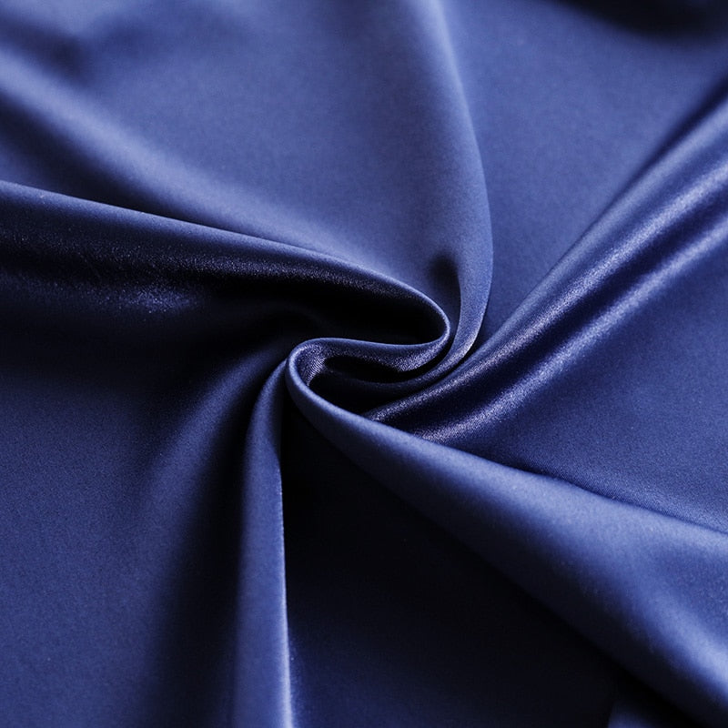 Women'S Dress Summer Spaghetti Satin Long Party Dresses For New Year 2022 Midi Robe Plus Size - MERGE.DAY.1.FREESTYLE