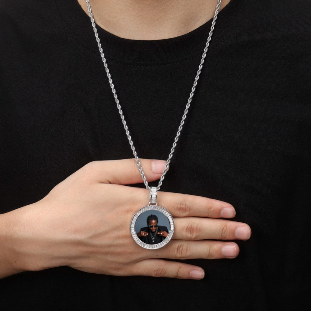 Custom Made Photo Medallions Necklace & Pendant With Hip hop Jewelry - MERGE.DAY.1.FREESTYLE