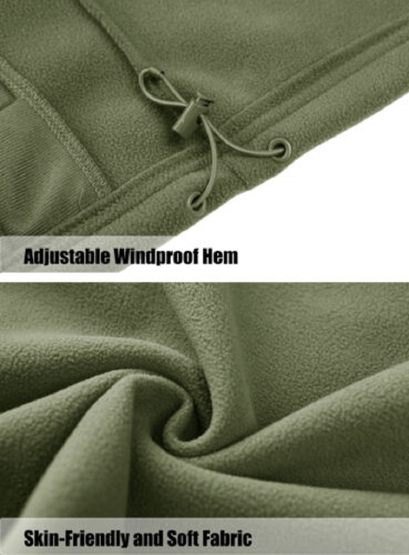 Full Zip Up Tactical Army Fleece Jacket Military Thermal Warm Outwear Windbreaker - MERGE.DAY.1.FREESTYLE