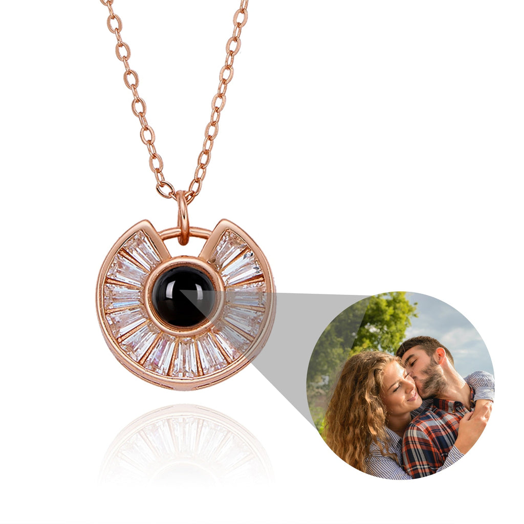Custom Photo Necklace Flower Necklace Valentine's Day Romantic Gift - MERGE.DAY.1.FREESTYLE