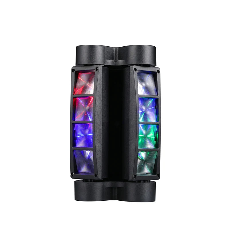 Moving Head DJ Lights LED Spider 80W RGBW Stage Lights Sound Activated DMX-512 for Party Pub Wedding Event Club Carnival Festiva - MERGE.DAY.1.FREESTYLE