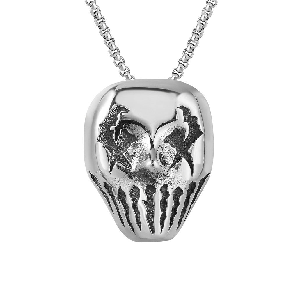 Punk Ghost Skull Mask Pendant Necklace Cool Men's Rock Party Jewelry - MERGE.DAY.1.FREESTYLE