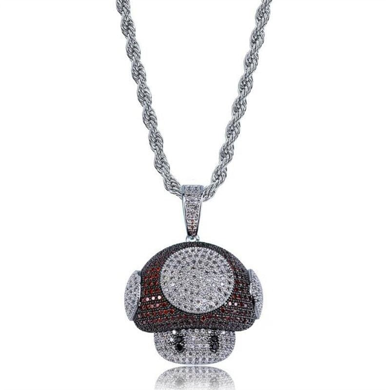Hip Hop Fierce Shark Inlaid Zircon Pendant Charm Trend Necklace - MERGE.DAY.1.FREESTYLE