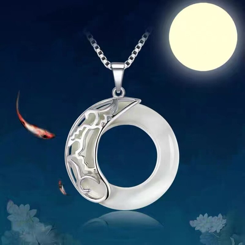 Heaven Officials Blessing Couple Necklaces Moonlight Pendant Necklace For Lovers Friendship Jewelry - MERGE.DAY.1.FREESTYLE