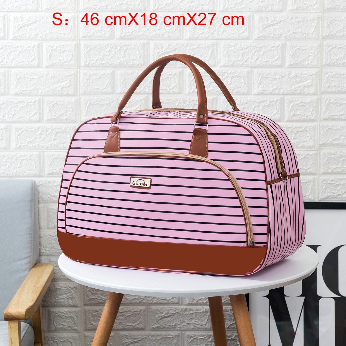 Women Travel Bags PU Leather Large Capacity Waterproof Print Luggage Duffle Bag - MERGE.DAY.1.FREESTYLE