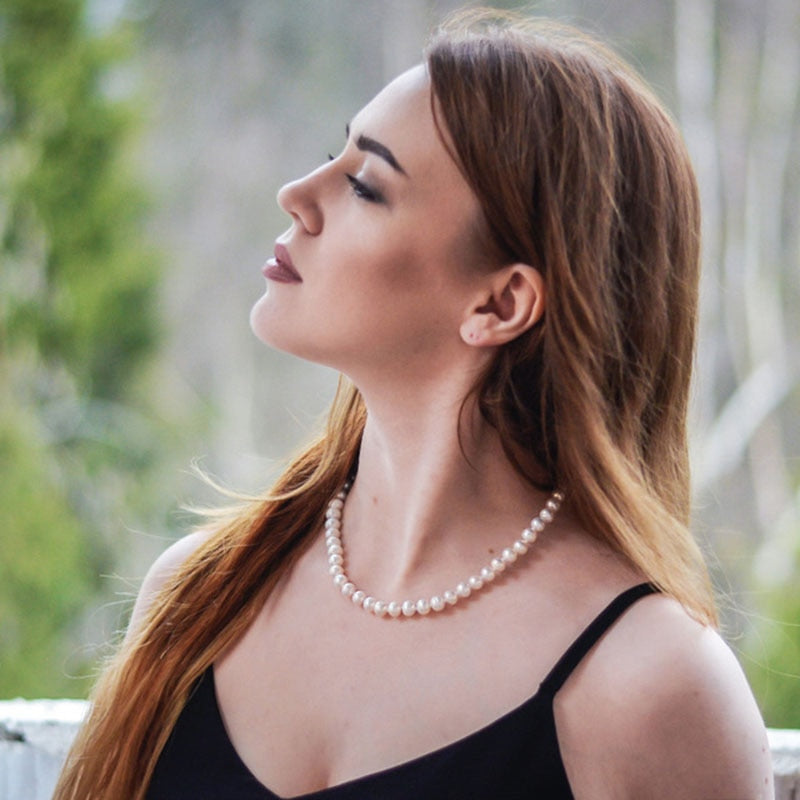 Big White Imitation Pearl Beads Choker Clavicle Chain Necklace For Women Wedding Jewelry - MERGE.DAY.1.FREESTYLE