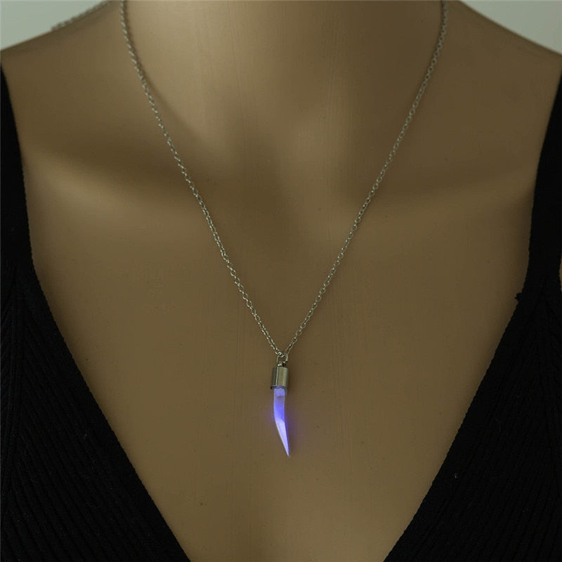 Chili Clavicle Chain Luminous Stone Metal Tooth Pendant Men and Women Personality Gift - MERGE.DAY.1.FREESTYLE