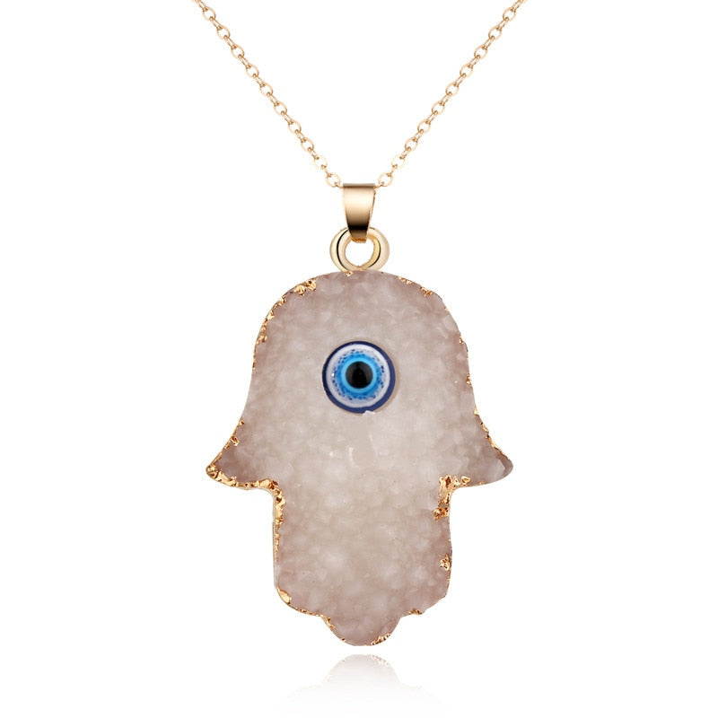 Turkish Evil Eye Pendant Choker Necklace Lucky Blue Evil Eyes Clavicle Chain Necklace - MERGE.DAY.1.FREESTYLE