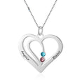 Personalized Birthstone Engraved Name Heart Necklaces & Pendants - MERGE.DAY.1.FREESTYLE