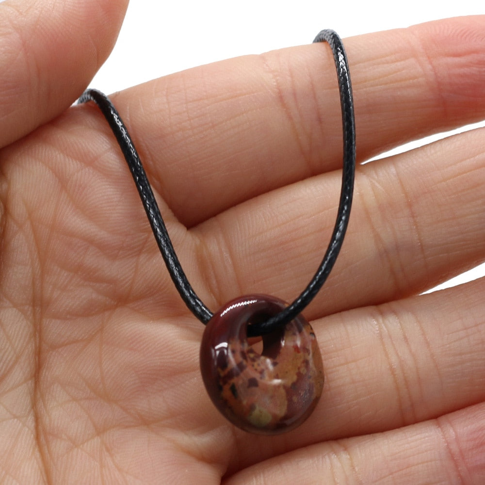 Natural Malachites Rose Quartzs Pendant Necklace Simple Stylish Pendant Necklace - MERGE.DAY.1.FREESTYLE