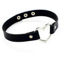 New Punk Gothic PU Leather Choker Chain Heart Buckle Collar Necklace - MERGE.DAY.1.FREESTYLE