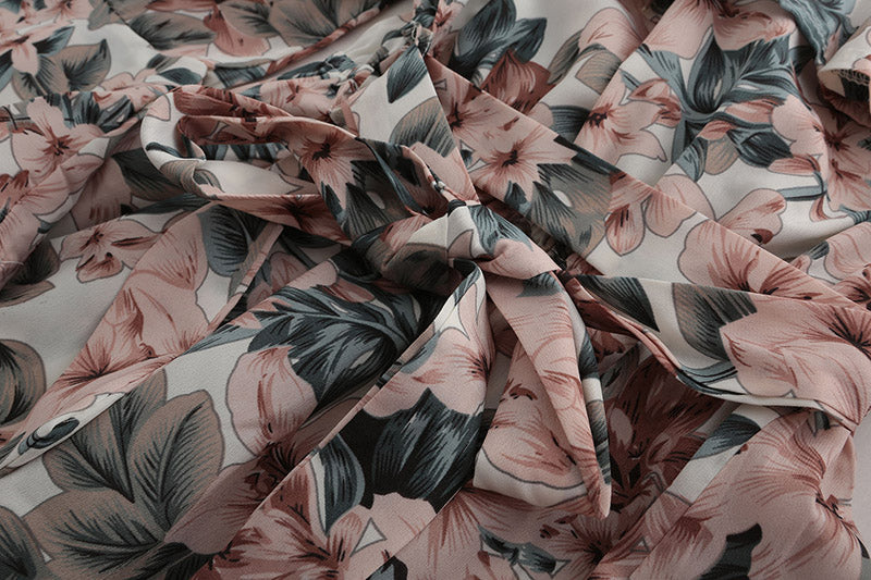 Bohemian Floral Print Ruffles Chiffon Shorts Jumpsuit Women Long Sleeve Off Shoulder Rompers - MERGE.DAY.1.FREESTYLE