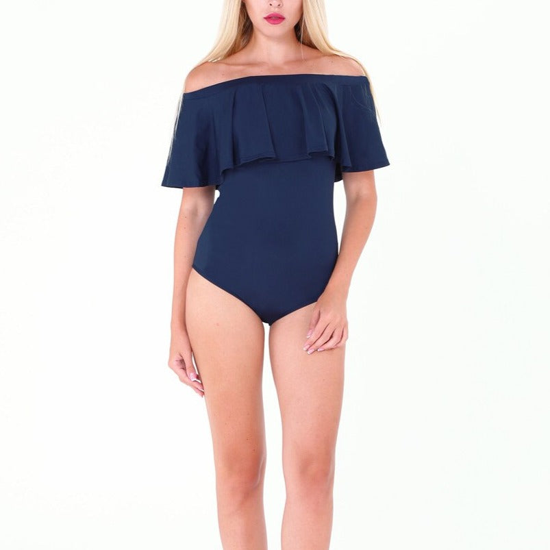 Summer Ruffles Off Shoulder Bodysuit Women Combinaison Femme Backless Sexy Jumpsuit - MERGE.DAY.1.FREESTYLE