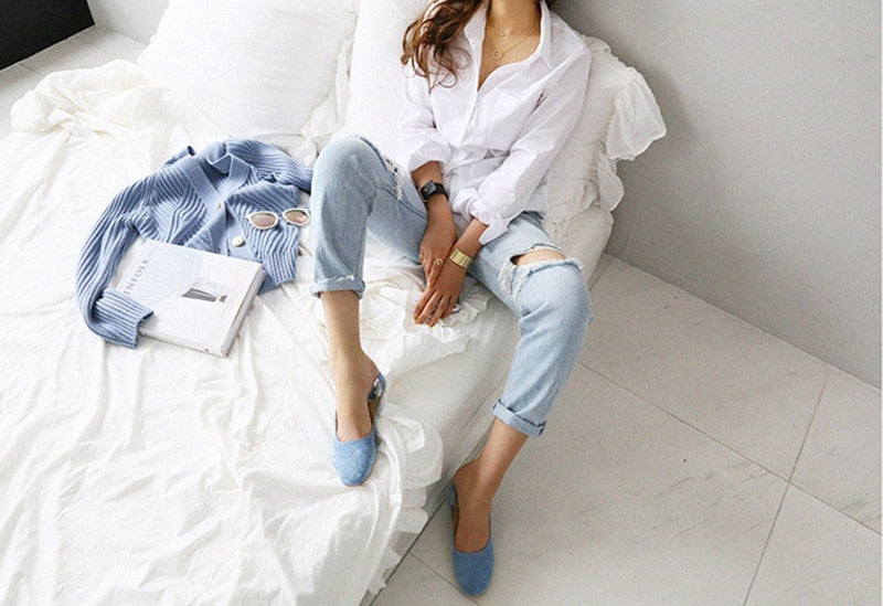 S-3XL Spring One Pocket Women White Blouse Female Shirt Tops Long Sleeve - MERGE.DAY.1.FREESTYLE