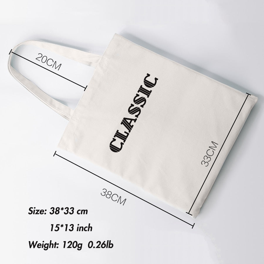 Custom Tote Bag Shopping Add Your Text Print Original Design Zipper Unisex Fashion Travel Canvas Bags - MERGE.DAY.1.FREESTYLE