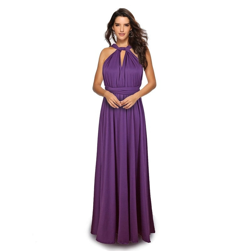 Sexy Women Multiway Wrap Convertible Boho Maxi Club Red Dress Bandage Long Dress - MERGE.DAY.1.FREESTYLE