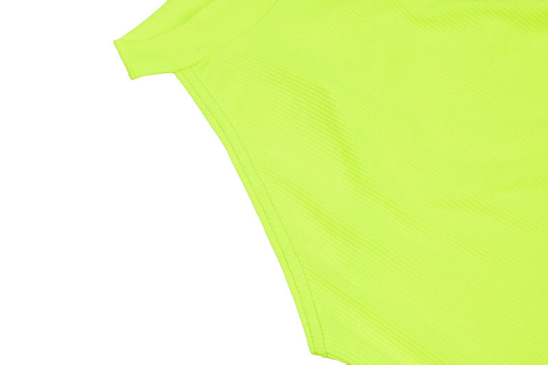 2022 Neon Green Red Orange Sexy Bodysuit Summer Clothes for Women Casual Streetwear Jumpsuits - MERGE.DAY.1.FREESTYLE