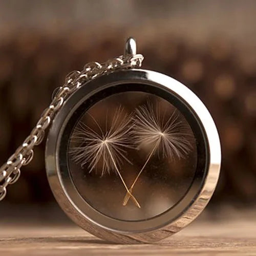dandelion necklace Stainless steel Locket - MERGE.DAY.1.FREESTYLE