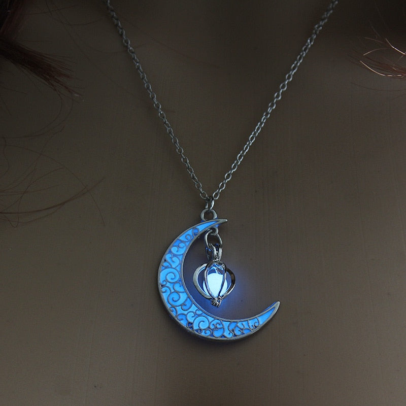 Hollow Luminous Stone Gem Charm Jewelry Pendant Necklace Gifts - MERGE.DAY.1.FREESTYLE