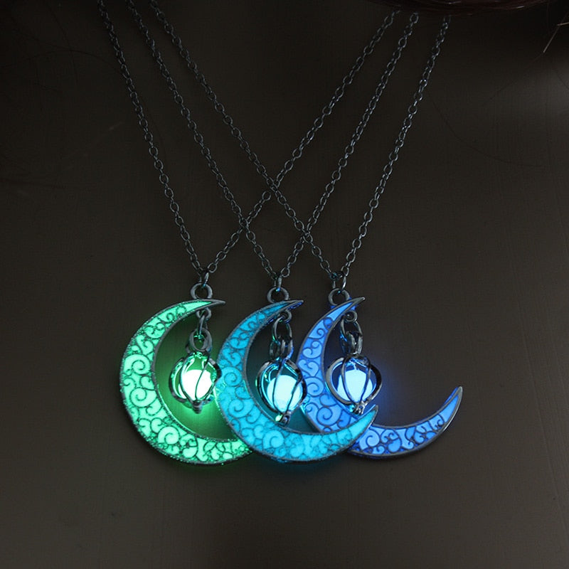 Hollow Luminous Stone Gem Charm Jewelry Pendant Necklace Gifts - MERGE.DAY.1.FREESTYLE
