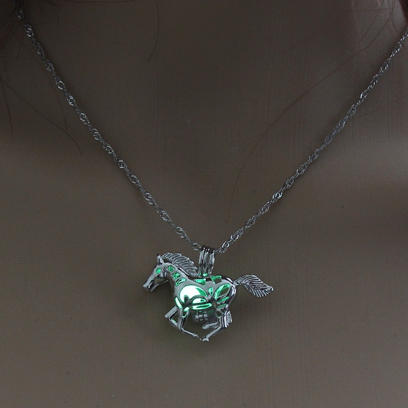 Hollow Luminous Stone Gem Charm Jewelry Pendant Necklace Gifts - MERGE.DAY.1.FREESTYLE