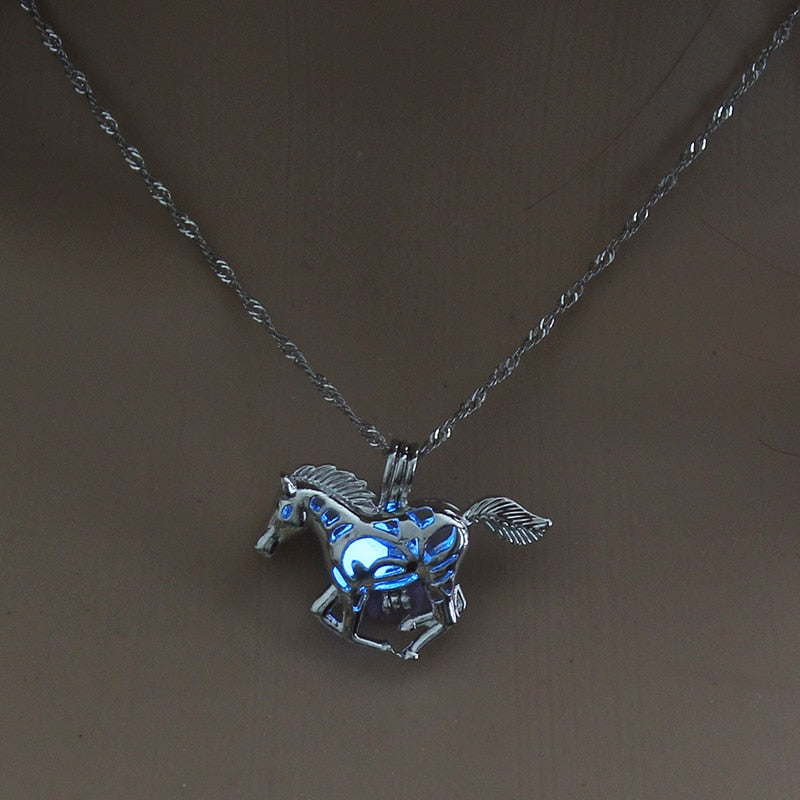 Hollow Luminous Stone Gem Charm Jewelry Pendant Necklace Gifts - MERGE.DAY.1.FREESTYLE