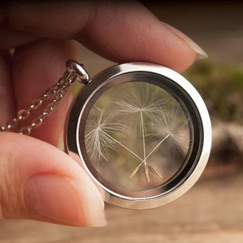 dandelion necklace Stainless steel Locket - MERGE.DAY.1.FREESTYLE