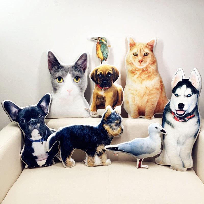 Photo customization DIY cushions Creative gift dogs pillow Plush Toys Dolls Stuffed Animal cushion Sofa Car Decorative - MERGE.DAY.1.FREESTYLE