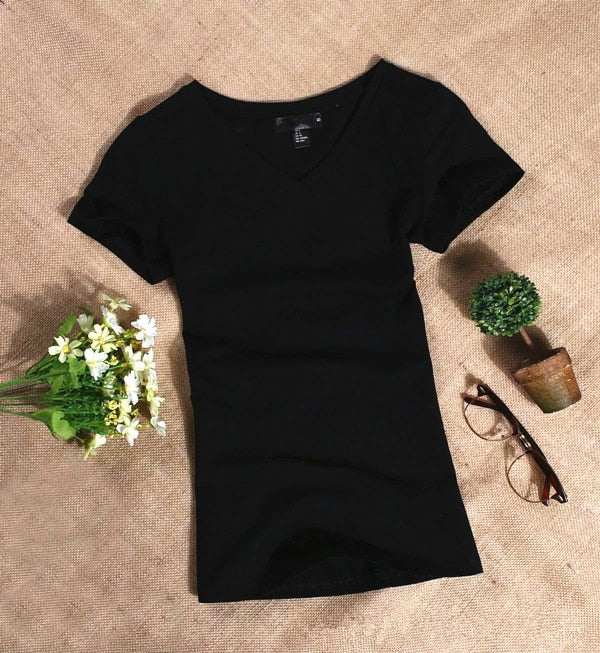 2022 Women's T Shirt Women Short Sleeved Slim Solid Color Womens Simple Tee T-Shirt - MERGE.DAY.1.FREESTYLE