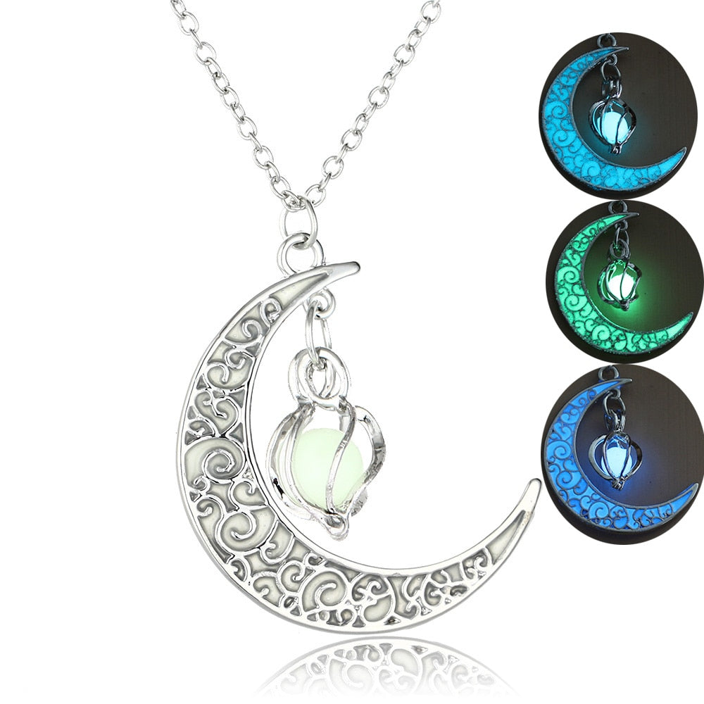Hollow Luminous Stone Gem Charm Jewelry Pendant Necklace Gifts - MERGE.DAY.1.FREESTYLE