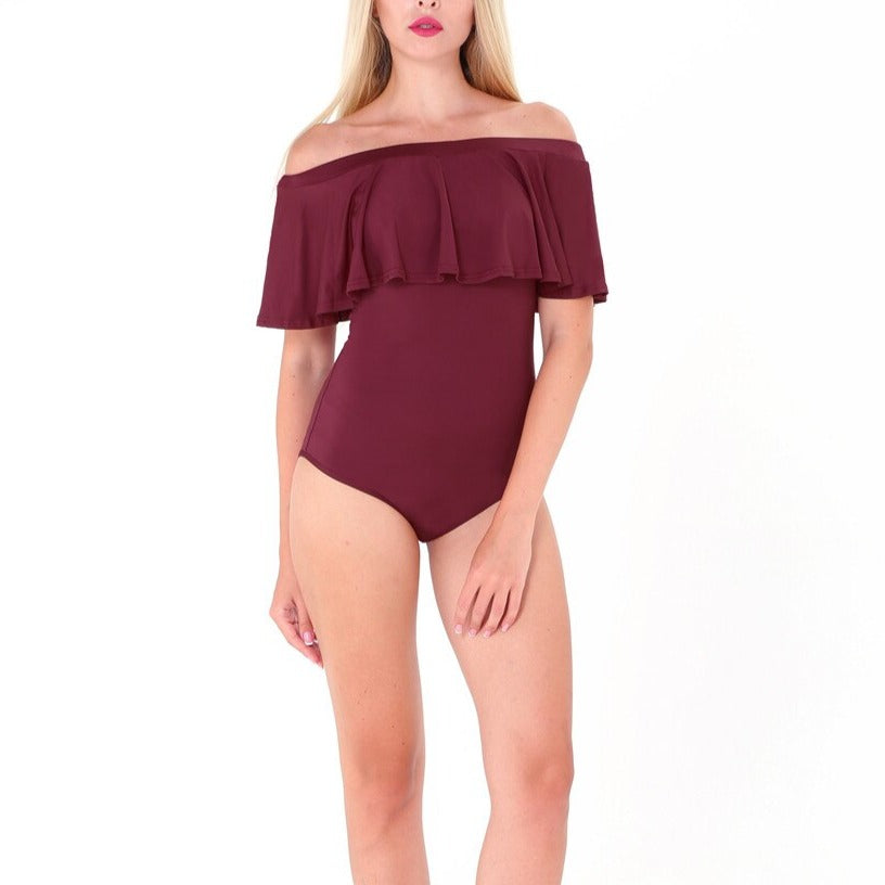 Summer Ruffles Off Shoulder Bodysuit Women Combinaison Femme Backless Sexy Jumpsuit - MERGE.DAY.1.FREESTYLE