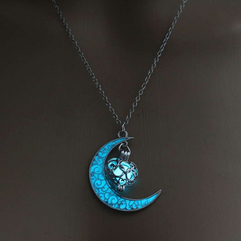 Hollow Luminous Stone Gem Charm Jewelry Pendant Necklace Gifts - MERGE.DAY.1.FREESTYLE