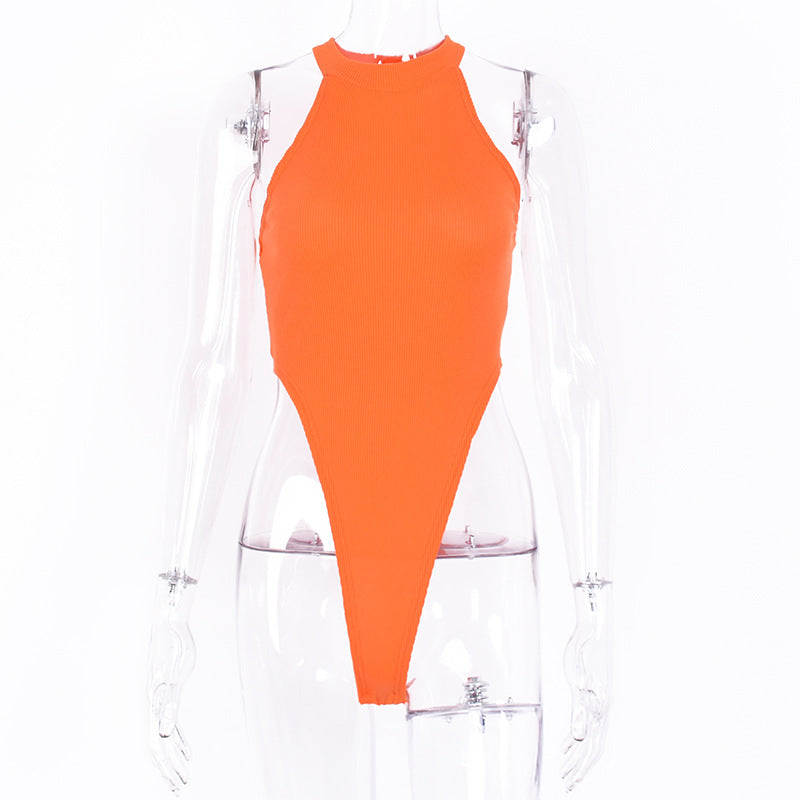 2022 Neon Green Red Orange Sexy Bodysuit Summer Clothes for Women Casual Streetwear Jumpsuits - MERGE.DAY.1.FREESTYLE