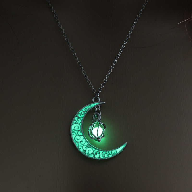 Hollow Luminous Stone Gem Charm Jewelry Pendant Necklace Gifts - MERGE.DAY.1.FREESTYLE