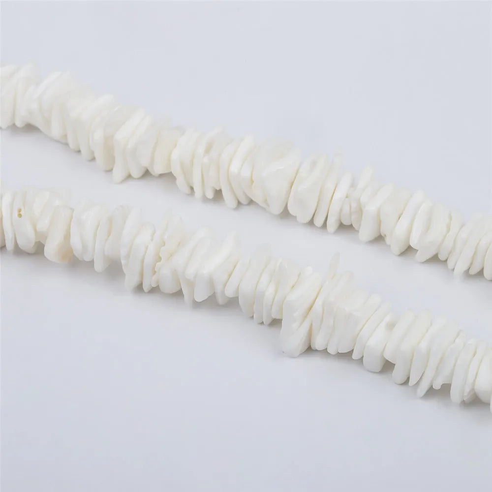 Bohemian Hawaii Puka White Clam Chips Shell Necklace - MERGE.DAY.1.FREESTYLE