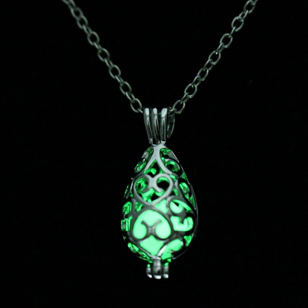Hollow Luminous Stone Gem Charm Jewelry Pendant Necklace Gifts - MERGE.DAY.1.FREESTYLE