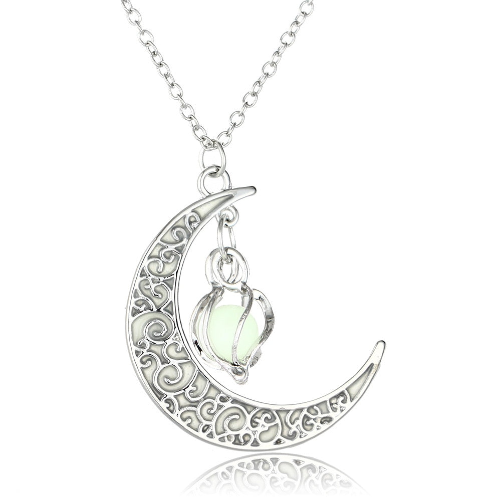 Hollow Luminous Stone Gem Charm Jewelry Pendant Necklace Gifts - MERGE.DAY.1.FREESTYLE