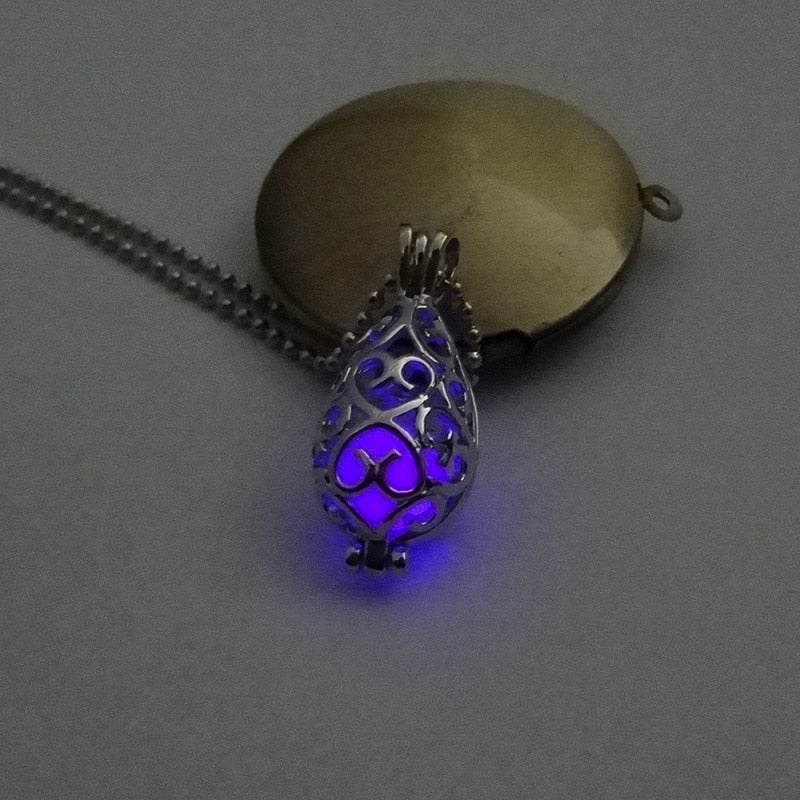 Hollow Luminous Stone Gem Charm Jewelry Pendant Necklace Gifts - MERGE.DAY.1.FREESTYLE