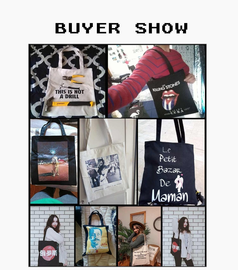 Custom Tote Bag Shopping Add Your Text Print Original Design Zipper Unisex Fashion Travel Canvas Bags - MERGE.DAY.1.FREESTYLE