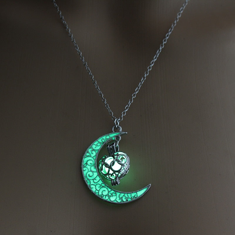 Hollow Luminous Stone Gem Charm Jewelry Pendant Necklace Gifts - MERGE.DAY.1.FREESTYLE