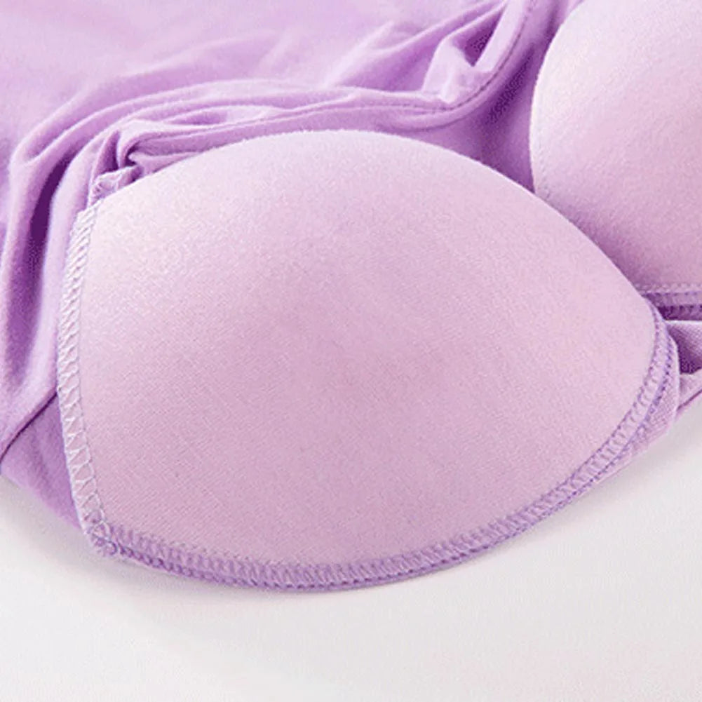 Solid Tank Tops Adjustable Strap Built In Cup Padded Wireless Camisole Camis Vest - MERGE.DAY.1.FREESTYLE