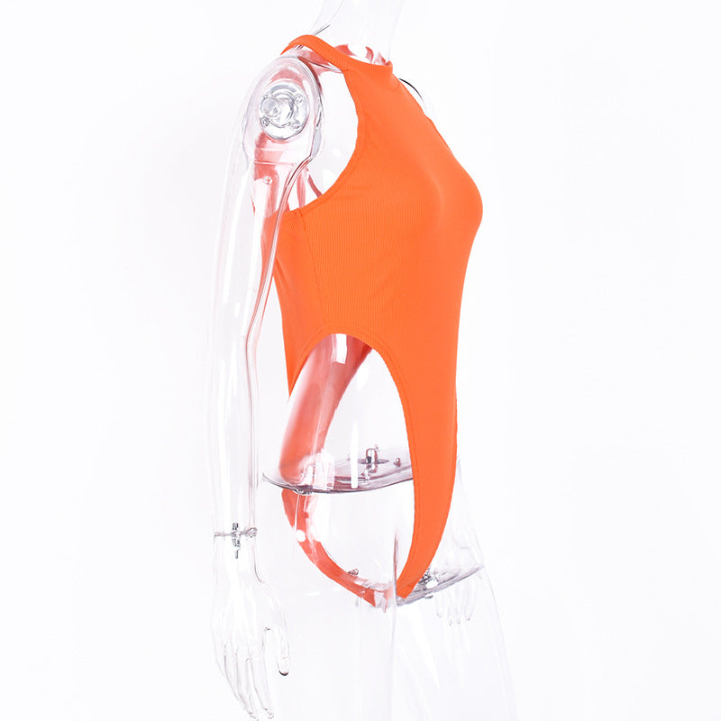 2022 Neon Green Red Orange Sexy Bodysuit Summer Clothes for Women Casual Streetwear Jumpsuits - MERGE.DAY.1.FREESTYLE